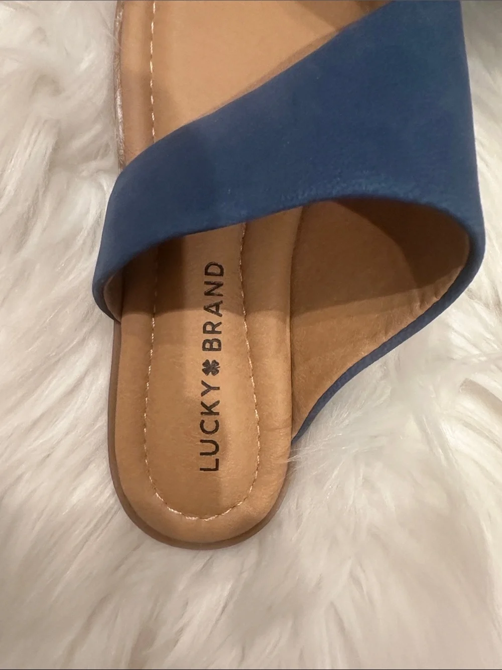 Lucky Brand Blue Crossband Toe Loop Sandals - Picture 4 of 4